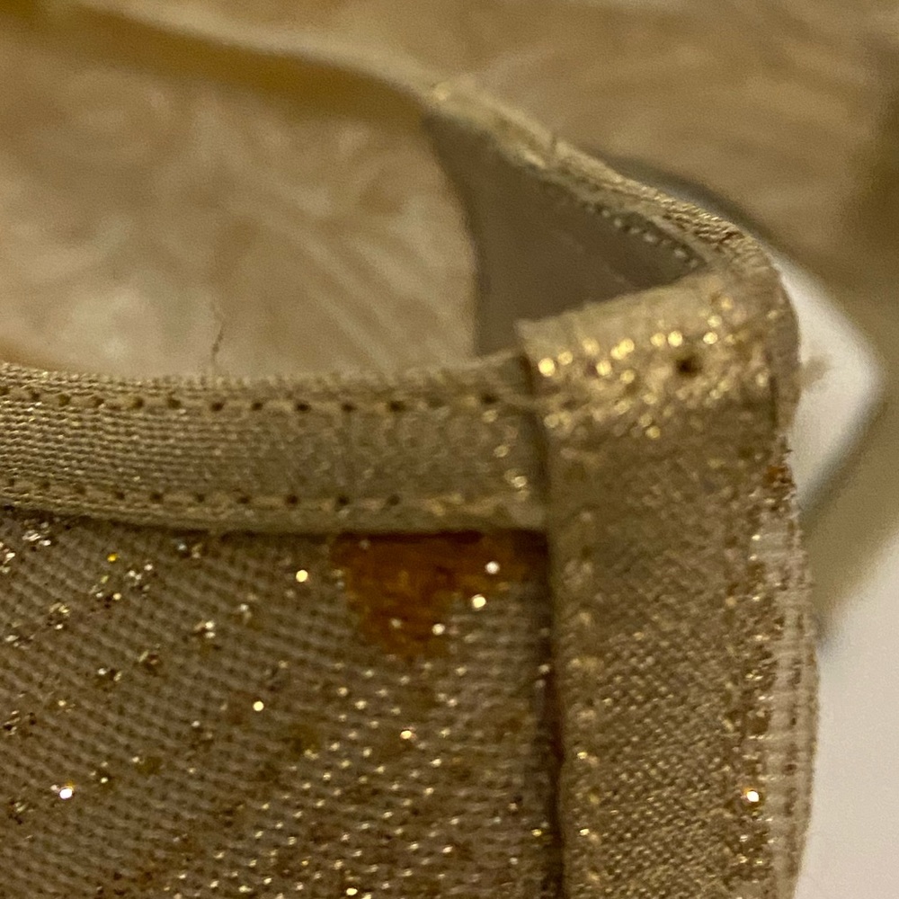 NINA GOLD GLITTER HEELS - Picture 8 of 9